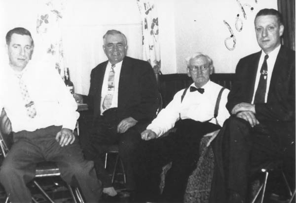 367: Denis McCarthy (3rd left), his son Tom (2nd left), and Tom's sons Denis (left) and John (right).  [courtesy of Rita (Ennis) Clowe]  - Denis son of James McCarthy &amp;amp; Sarah Connor, married Sarah Withers; Tom married Elizabeth Carroll